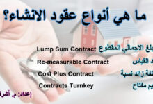 انواع عقود الانشاء