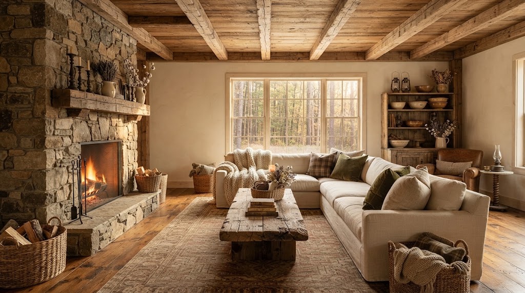 النمط الريفي (Rustic Style)