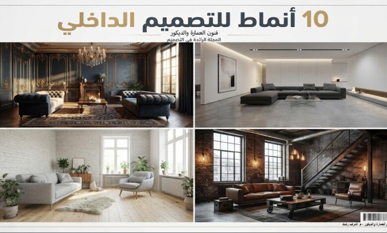 تعرف على 10 أنماط من التصميم الداخلي
