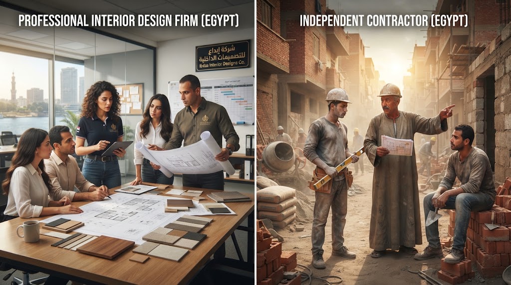 ما الفرق بين شركة التشطيبات والمقاول؟