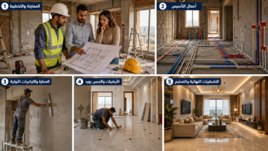 مراحل التشطيبات خطوة بخطوة