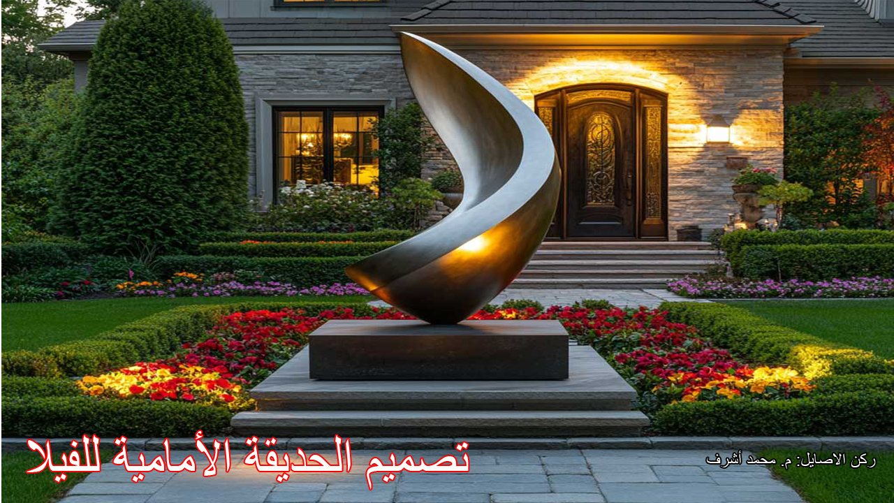 تصميم الحديقة الأمامية للفيلا