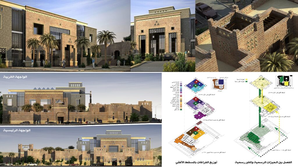 دراسة الفراغات ومسارات الحركة بالمشروع