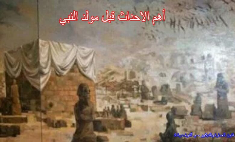 أهم الاحداث قبل مولد النبي