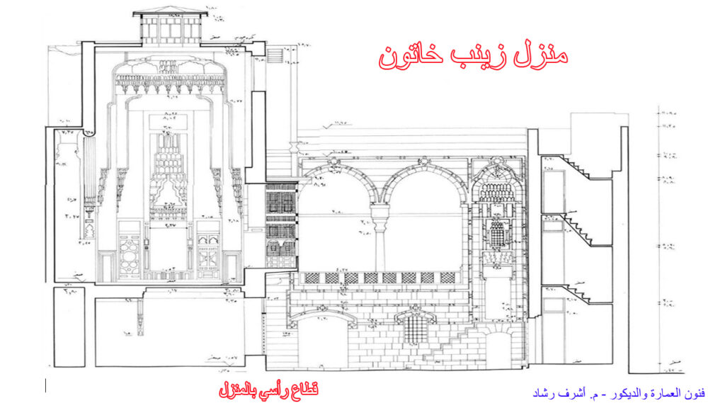 قطاع رأسي بمنزل زينب خاتون