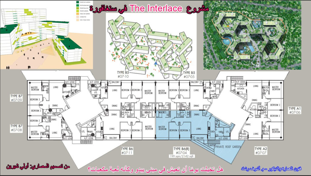 تحليل المساقط الأفقية
مشروع The Interlace في سنغافورة