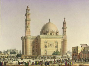 لوحة فنية لمسجد ومدرسة السلطان حسن