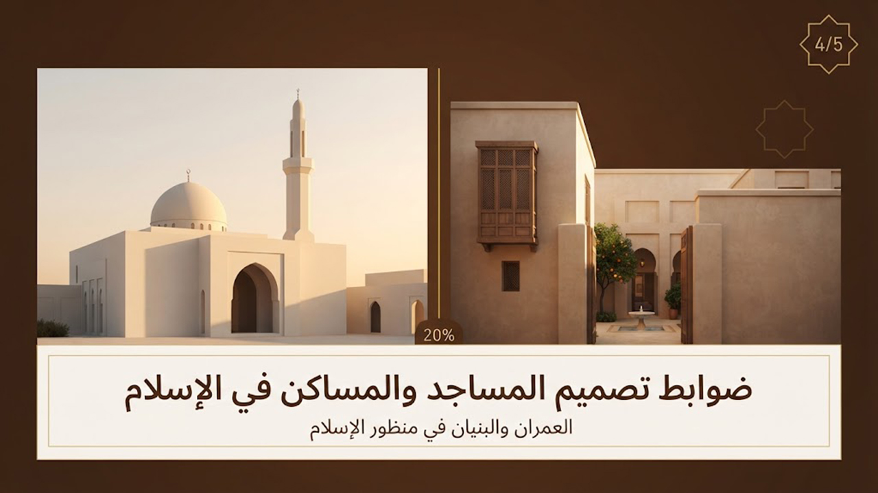 ضوابط تصميم المساجد والمساكن في الإسلام