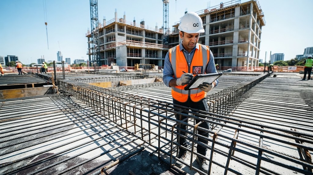مهندس الجودة الميداني التابع للمقاول