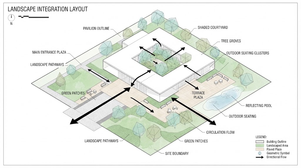 Landscape Integration Diagram مرحلة تنسيق الموقع