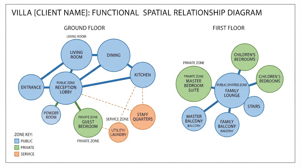  العلاقات الوظيفية 
 Bubble Diagram