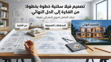 تصميم فيلا سكنية خطوة بخطوة
