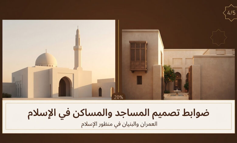 ضوابط تصميم المساجد والمساكن في الإسلام