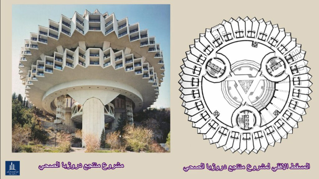 المسقط الافقي لمشروع منتجع دروژبا الصحي